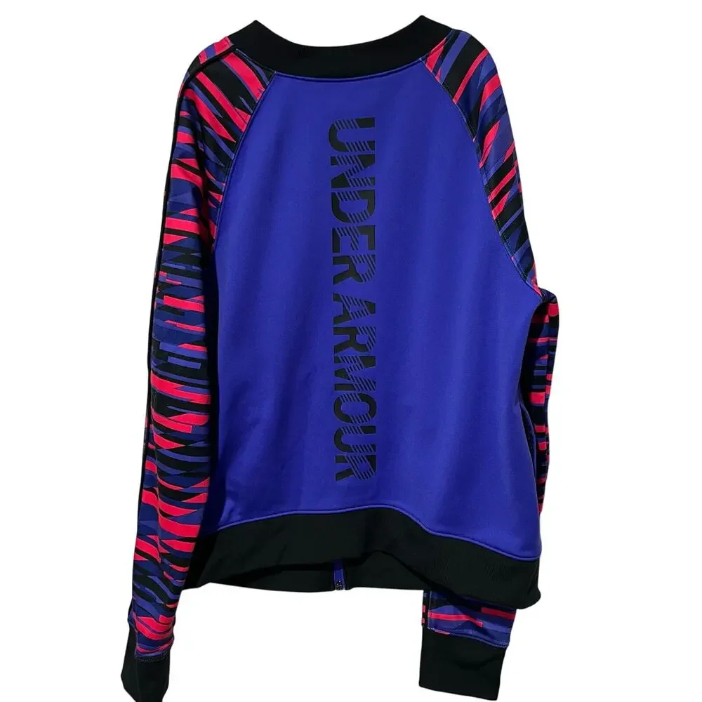 Under Armour Loose Coldgear Graphic Track Jacket Constellation Purple Youth L